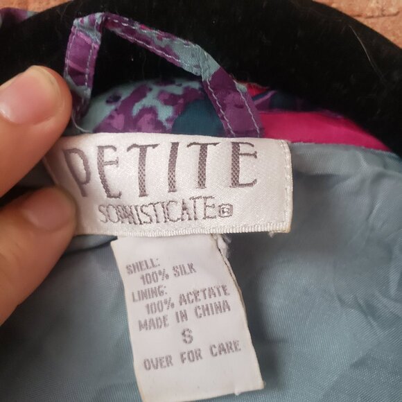 Vintage Petite Sophisticate Silk Bomber - Picture 5 of 6